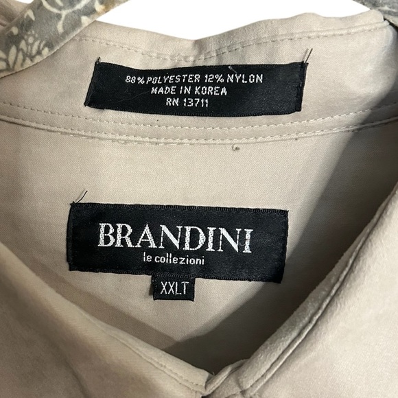 Brandini Beige Button-Up Shirt XXLT - Picture 4 of 6